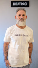 Camiseta Bike is My Theraphy - Branca - Masculina